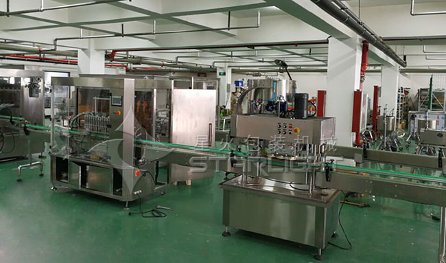 全自动酵素灌装生产线车间实拍展示
